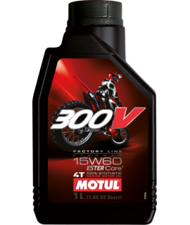huile MOTUL 300V FACTORY line off road 15w60 100% synthèse 4L